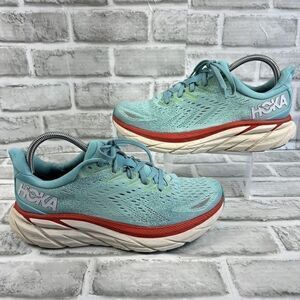 Hoka One One Clifton 8 Women's Size 8.5 D Aquarelle/Eggshell Blue Running Shoes